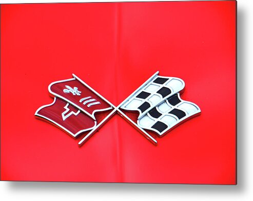 1969 Metal Print featuring the photograph 1969 Stingray Badge by Mike Martin