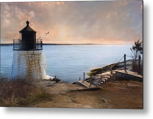 Lighthouse Metal Print featuring the photograph Castle Hill Light #4 by Robin-Lee Vieira