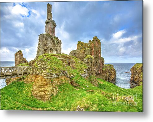Scotland Metal Print featuring the photograph Castle Sinclair Girnigoe #2 by Benny Marty
