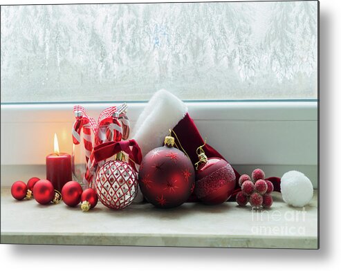 Advent Metal Print featuring the photograph Christmas Windowsill by Anastasy Yarmolovich
