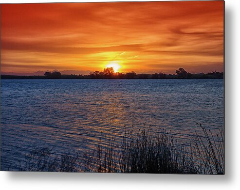 Landscape Metal Print featuring the photograph Colorful Clouds at Sunrise #2 by Marc Crumpler