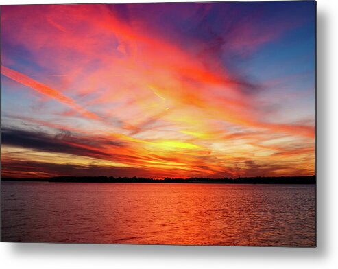 Horizontal Metal Print featuring the photograph Colorful Sunset #2 by Doug Long