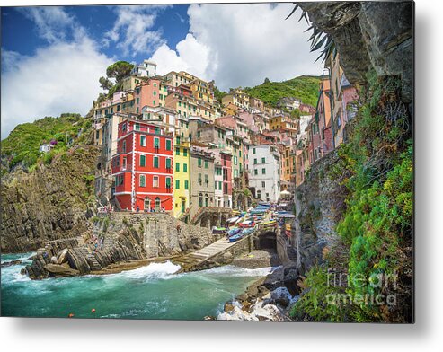 Architecture Metal Print featuring the photograph Colors of Cinque Terre #2 by JR Photography