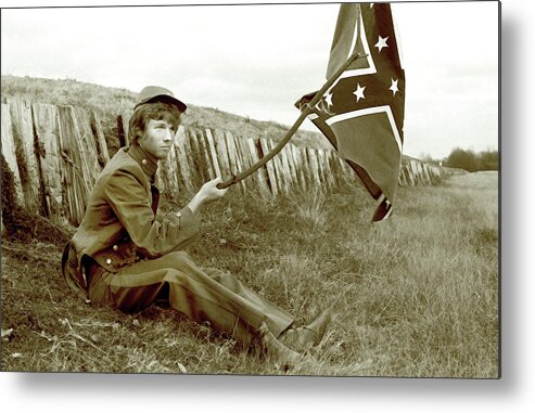 Confederate Metal Print featuring the photograph Confederate Soldier #2 by KG Thienemann