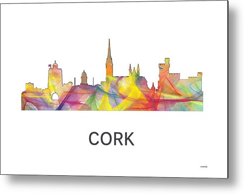 Cork Ireland Skyline Metal Print featuring the digital art Cork Ireland Skyline #2 by Marlene Watson