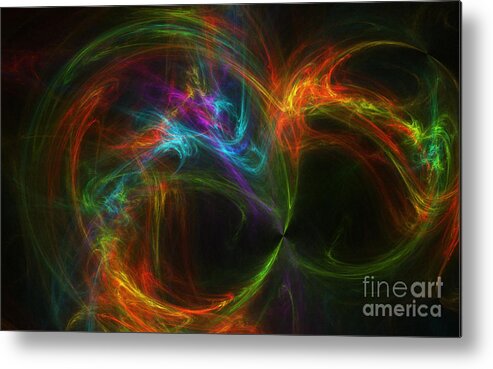 Green Metal Print featuring the photograph Experiment 7 by Geraldine DeBoer