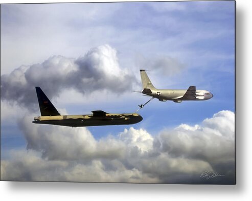 Aviation Metal Print featuring the digital art Feeding Time #2 by Peter Chilelli