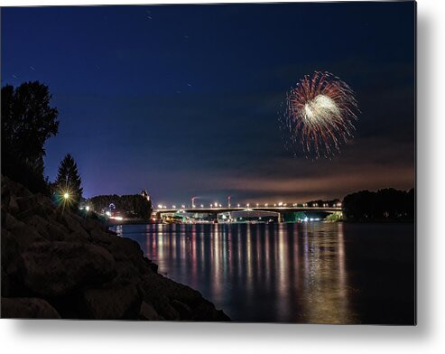 Worms Metal Print featuring the photograph Fireworks #3 by Marc Braner