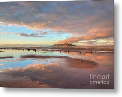 Great Metal Print featuring the photograph Great Salt Lake Sunset #2 by Spencer Baugh