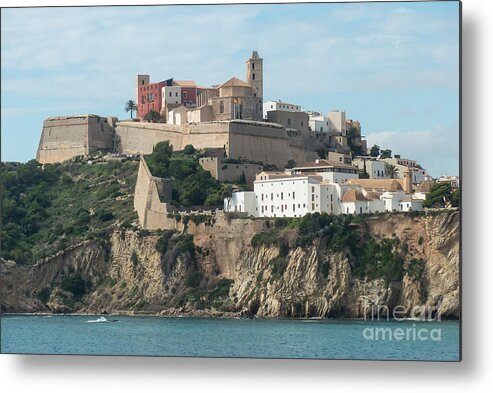 Balearic Islands Metal Print featuring the photograph Ibiza Town and Castle #2 by Rod Jones