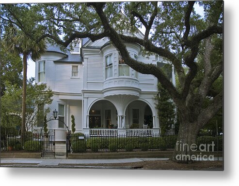 Bed & Breakfast Metal Print featuring the photograph 2 Meeting Street entrance by Tim Mulina