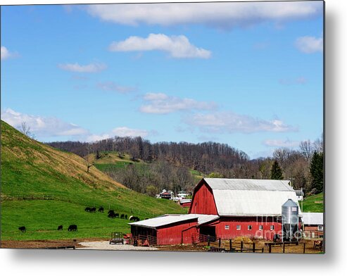 Pasture Field Metal Print featuring the photograph Pasture Field and Barn #2 by Thomas R Fletcher