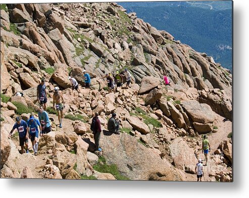 Athletes Metal Print featuring the photograph Pikes Peak Marathon and Ascent #2 by Steven Krull