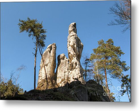 Rock Metal Print featuring the photograph Rock formations in the Bohemian Paradise Geopark #2 by Michal Boubin