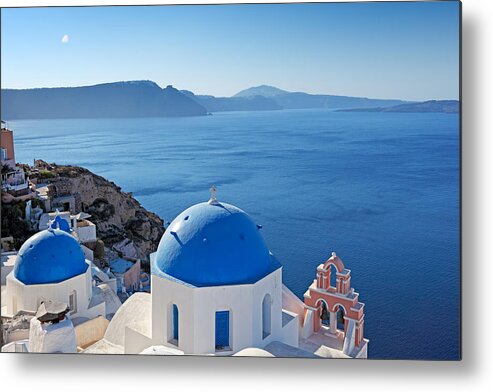 Aegean Metal Print featuring the photograph Santorini - Greece #2 by Constantinos Iliopoulos
