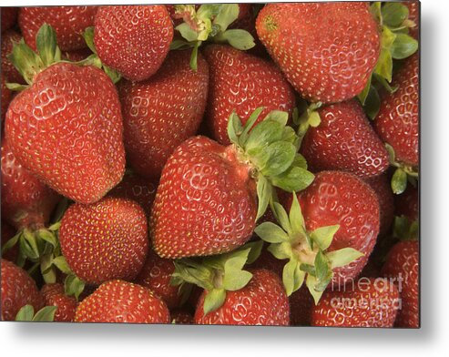 Strawberry Metal Print featuring the photograph Strawberries #2 by Inga Spence