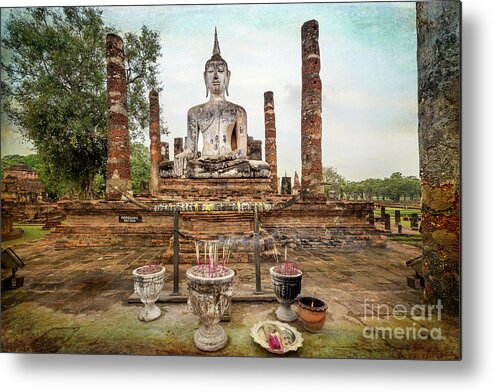 Sukhothai Metal Print featuring the photograph Sukhothai Buddha #2 by Adrian Evans