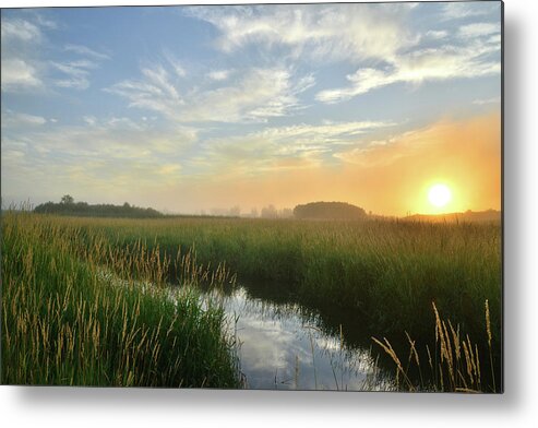 Illinois Metal Print featuring the photograph Sunrise at Glacial Park by Ray Mathis