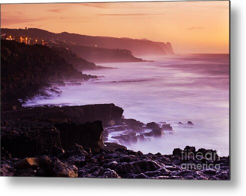 Architecture Metal Print featuring the photograph Sunset in the Portuguese Coast #2 by Andre Goncalves