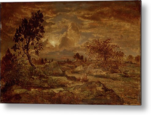 Sunset Near Arbonne Metal Print featuring the painting Sunset near Arbonne by MotionAge Designs
