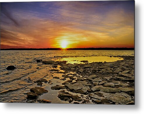 Landscape Metal Print featuring the photograph Sunset #2 by Steven Michael