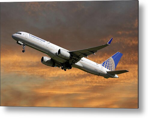 United Airlines Metal Print featuring the photograph United Airlines Boeing 757-224 #2 by Smart Aviation