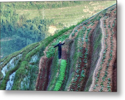 Rice Terraces Metal Print featuring the photograph Sapa - Vietnam #20 by Joana Kruse