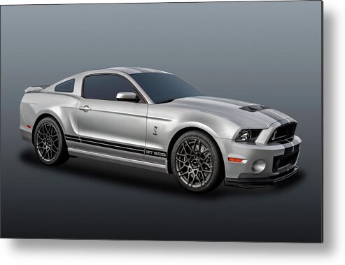 Frank J Benz Metal Print featuring the photograph 2014 Mustang Shelby Cobra GT500 - 14MUSTANG217-2B by Frank J Benz