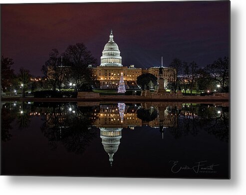 Christmas Metal Print featuring the photograph 2017 Capitol Christmas by Erika Fawcett