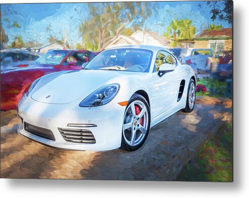 2017 Porsche Cayman 718 S Metal Print featuring the photograph 2017 Porsche Cayman 718 S   by Rich Franco