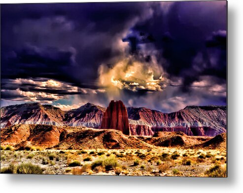 Capitol Reef National Park Metal Print featuring the photograph Capitol Reef National Park Catherdal Valley #21 by Mark Smith