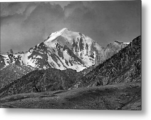 High Peak Metal Print featuring the photograph 2D07508-BW High Peak in Lost River Range by Ed Cooper Photography