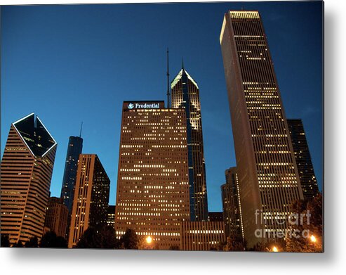 Amoco Building Metal Print featuring the photograph A View from Millenium Park at Dusk by David Levin