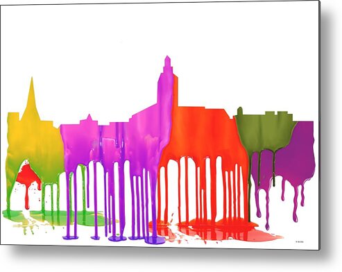 Annapolis Maryland Skyline Metal Print featuring the digital art Annapolis Maryland Skyline   #3 by Marlene Watson