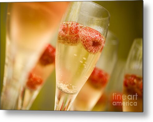 Alcohol Metal Print featuring the photograph Champagne #3 by Kati Finell