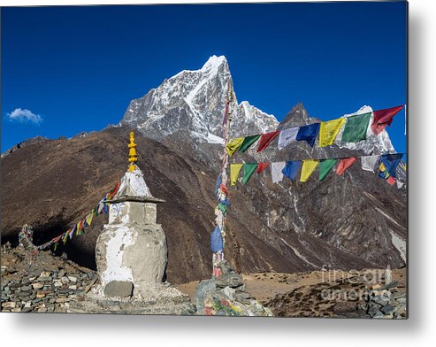 Buddhism Metal Print featuring the photograph Dingboche stupa in Nepal #3 by Didier Marti