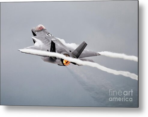 F35 Metal Print featuring the digital art F35 Lightning II #3 by Airpower Art