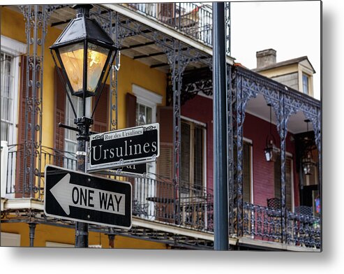 Bourbon Street Metal Print featuring the photograph French Quarter Cityscape #3 by Raul Rodriguez