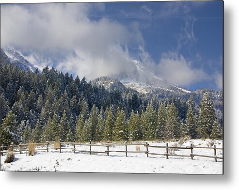 Blue Metal Print featuring the photograph Winter #3 by Mark Smith