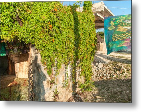 Yucatan Peninsula Metal Print featuring the digital art Batik Studio at Coba Village #4 by Carol Ailles