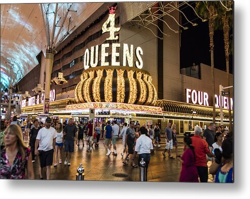 Las Vegas Metal Print featuring the photograph 4 Queens Casino Las Vegas by John McGraw
