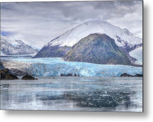 Amalia Glacier Chile Metal Print featuring the photograph Amalia Glacier Chile #41 by Paul James Bannerman