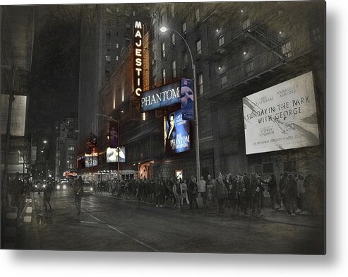 Majestic Theater New York City Metal Print featuring the photograph 44th Street NYC by Dyle Warren