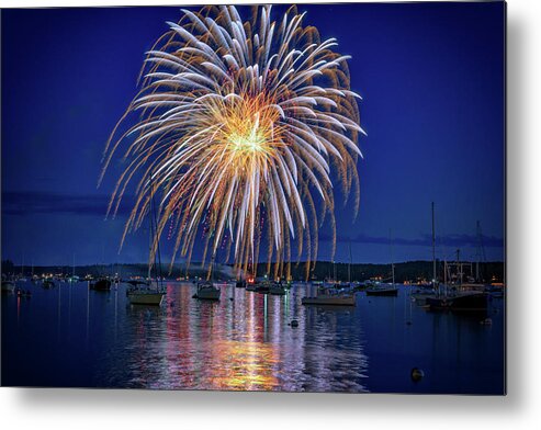 Boothbay Harbor Metal Print featuring the photograph 4th of July Fireworks by Rick Berk