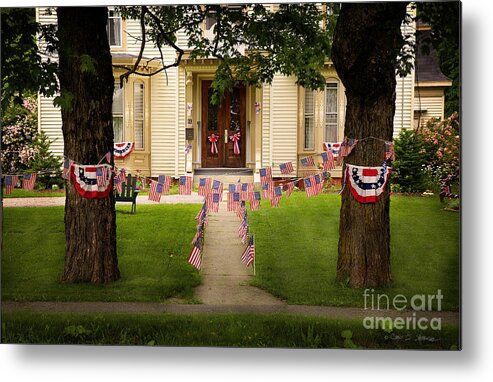 Flags Metal Print featuring the photograph 4th of July Home by Craig J Satterlee