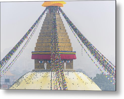 Bodhnath Metal Print featuring the photograph Boudhanath stupa in Kathmandu #5 by Dutourdumonde Photography