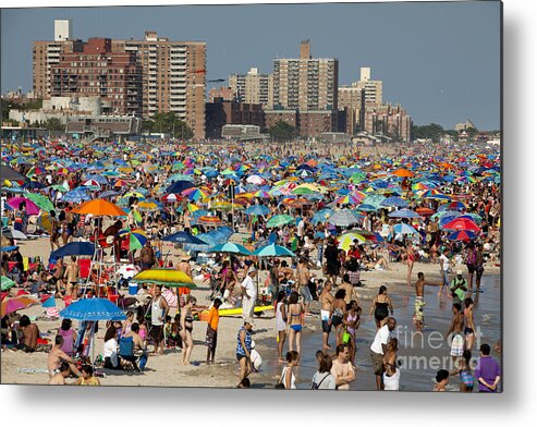 Coney Island Metal Print featuring the photograph Coney Island - New York City #5 by Anthony Totah