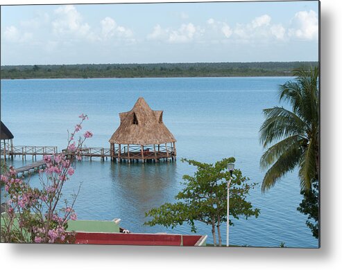Mexico Quintana Roo Metal Print featuring the digital art Fort of San Felipe in Bacalar #6 by Carol Ailles