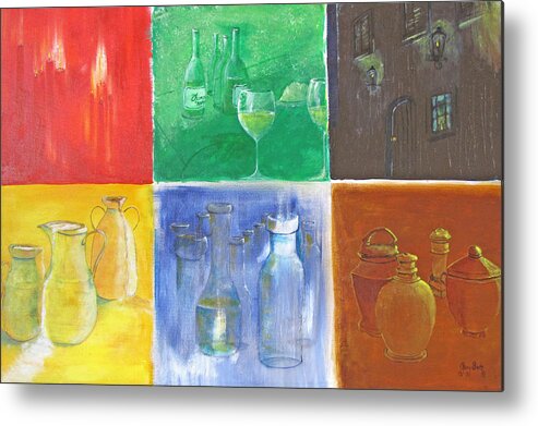 Canvas Metal Print featuring the painting 6 Panes of Existence by Gary Smith