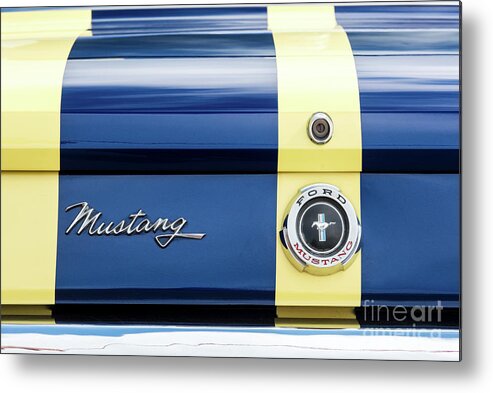 Ford Metal Print featuring the photograph 65 Mustang Rear by Tim Gainey